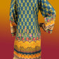 2 Piece - Cotton - Digital Printed - Embroidered - MultiColor - Gold - 4200