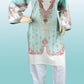 2 Piece - Cotton - Digital Printed - Handwork - Sky Blue-White-1700