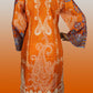 2 Piece - Cotton - Digital Printed - Handwork - Orange - White - 4900