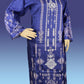 2 Piece - Viscose - Digital Printed - Handwork - Blue - White - 4300