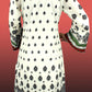 3-teilig - Baumwolle - Kleid - Digitaldruck - Schwarz - Weiß - 1400