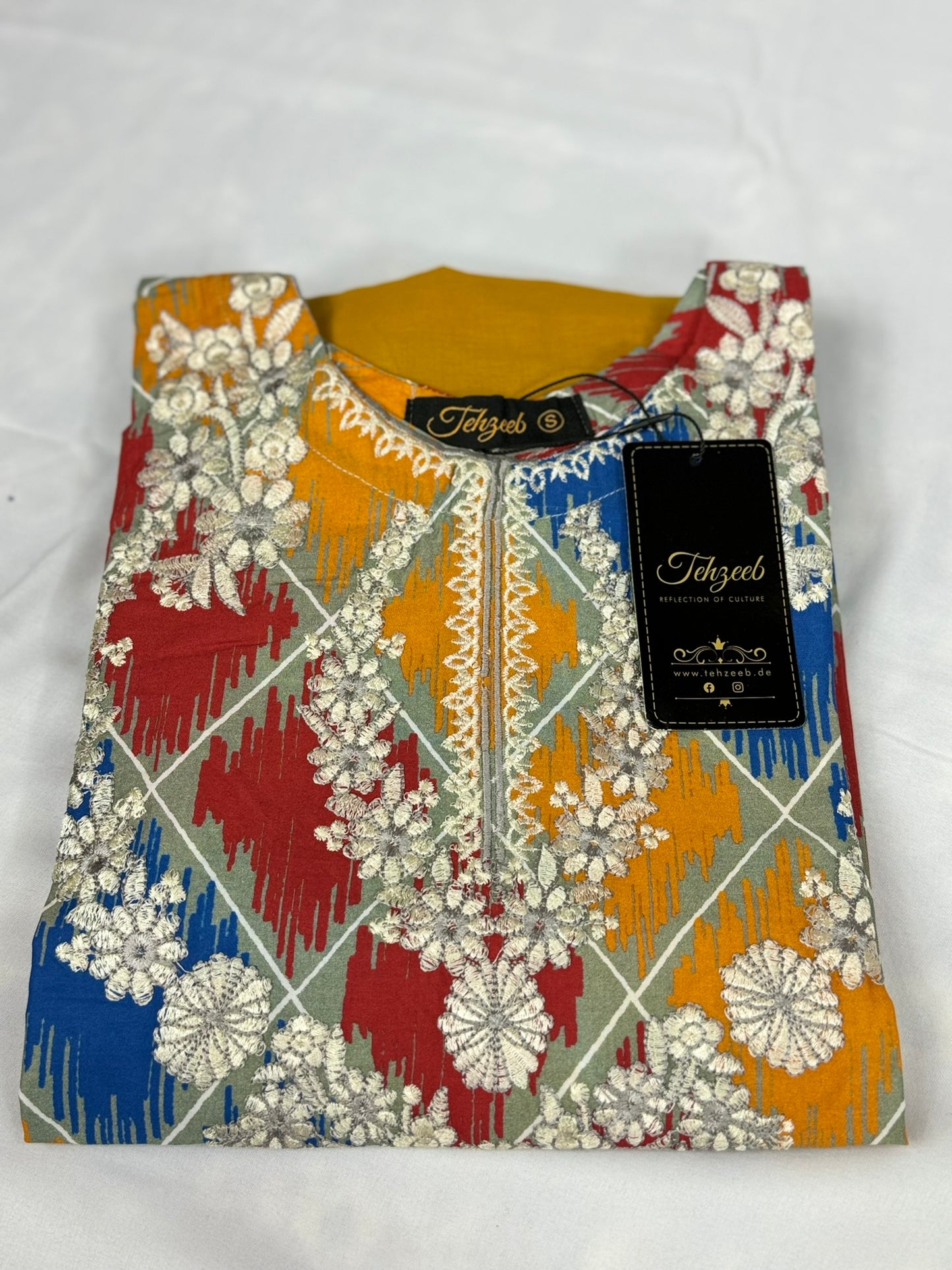 2 Piece - Cotton - Digital Printed - Frock - Embroidered - Multicolor - 2100