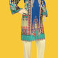 2 Piece - Cotton - Digital Printed - Handwork - Blue-Baige-1200