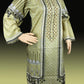 2 Piece - Cotton - Digital Printed - Handwork - Olive - Black - 3700